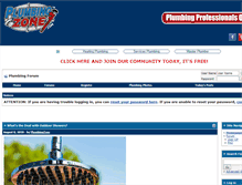 Tablet Screenshot of plumbingzone.com